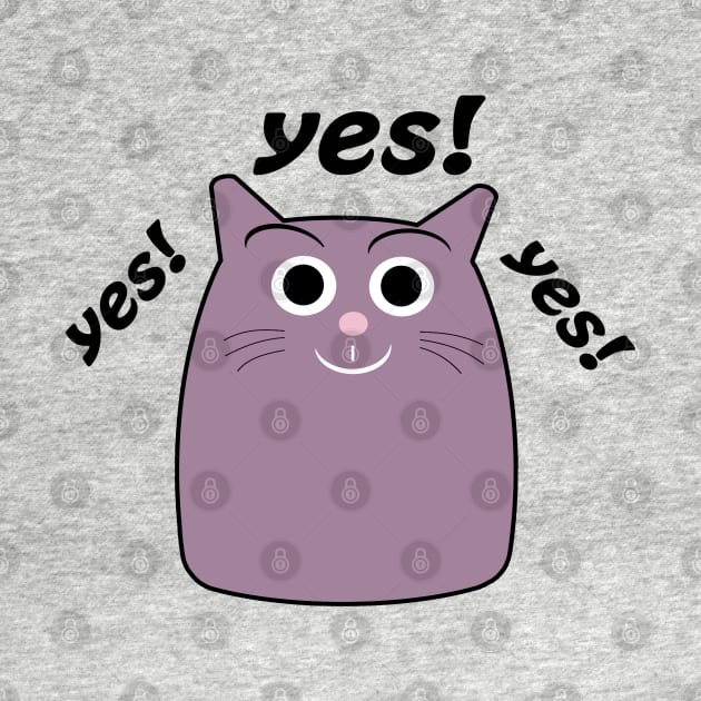 Cute Cat Says Yes by SandraKC